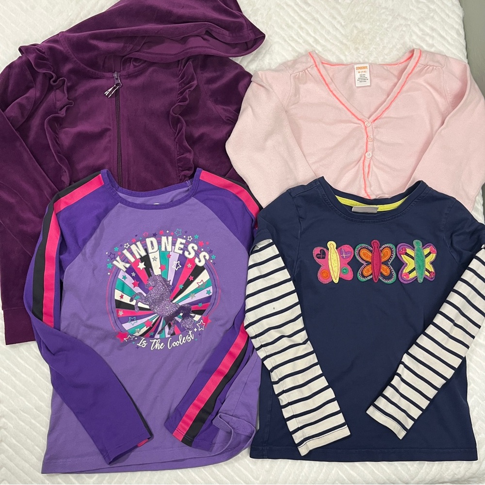 Girls Long Sleeve Shirt‎ Cardigan Jacket Bundle size medium Hanna Andersson - Picture 9 of 14